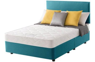 Layezee Calm Micro Quilt Double Teal Divan Bed